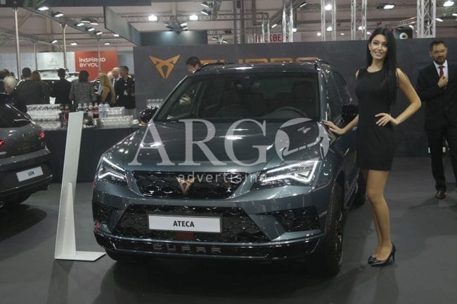 Promotion model at exhibition in Athens-Greece