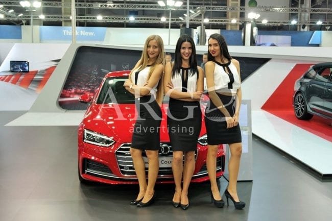 Promotion models at exhibition