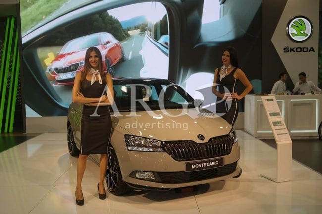 Promotion models at exhibition