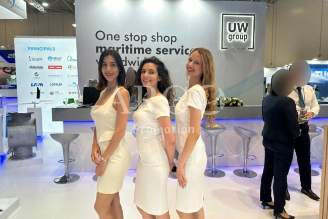 Our professional hostesses, assisting with directing delegates and providing information (Hostesses/Promoters For providing information at company’s stand – ARGO Promotion)